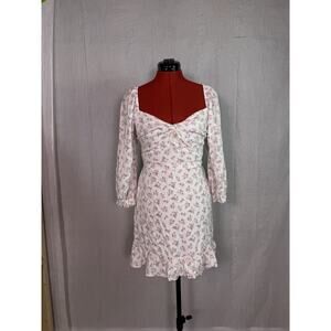 Hollister Babydoll Floral Mini Dress Prairie Festival Cowgirl Size Small D909